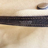 【6hf5916-h】エルメス トートバッグ ガーデンパーティPM トワルアッシュ ブラウン シルバー金具 □J刻印【中古】レディース