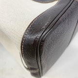 【6hf5916-h】エルメス トートバッグ ガーデンパーティPM トワルアッシュ ブラウン シルバー金具 □J刻印【中古】レディース