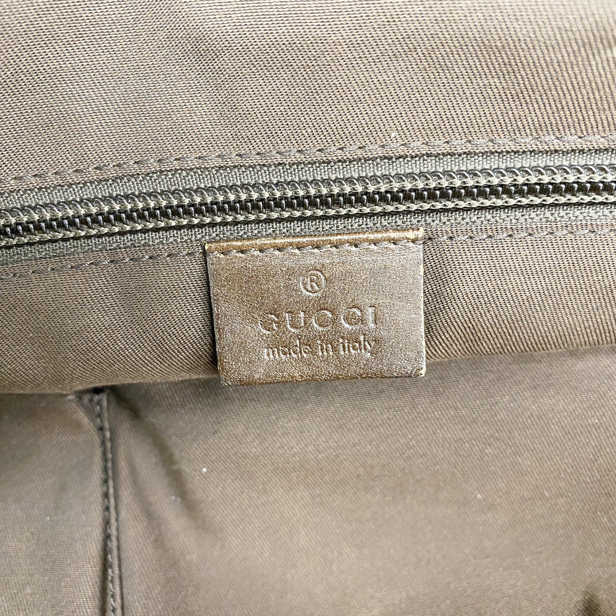 【6hf5917-h】グッチ トートバッグ GGキャンバス 131230 キャンバス グリーン ゴールド金具【中古】レディース