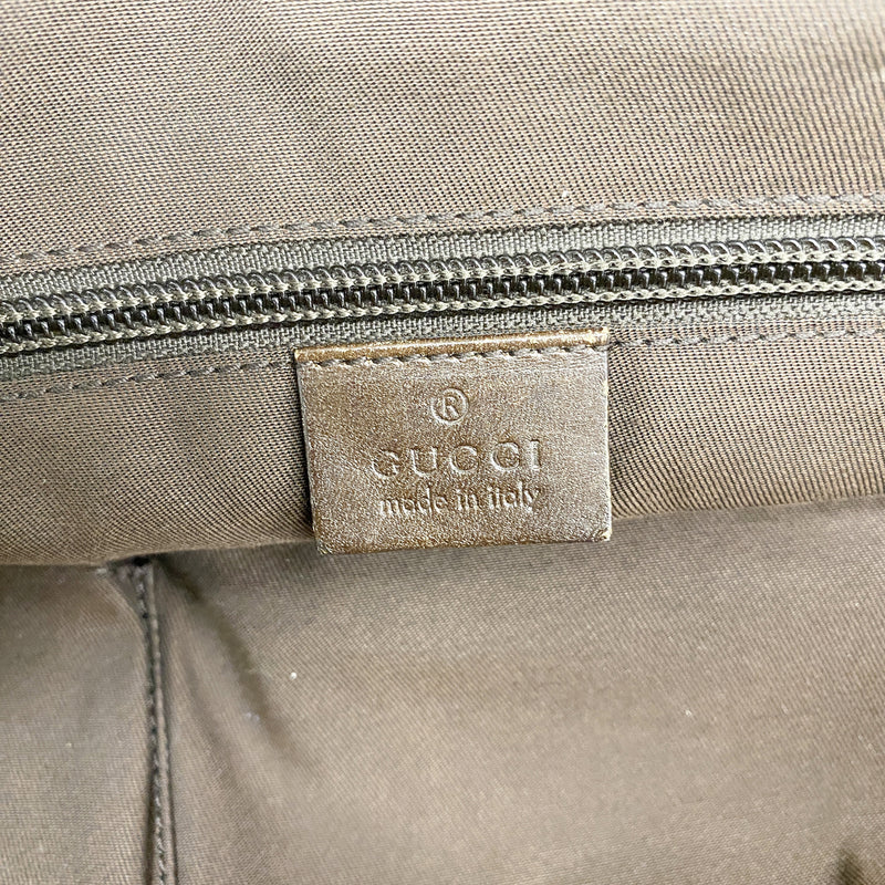 【6hf5917-h】グッチ トートバッグ GGキャンバス 131230 キャンバス グリーン ゴールド金具【中古】レディース