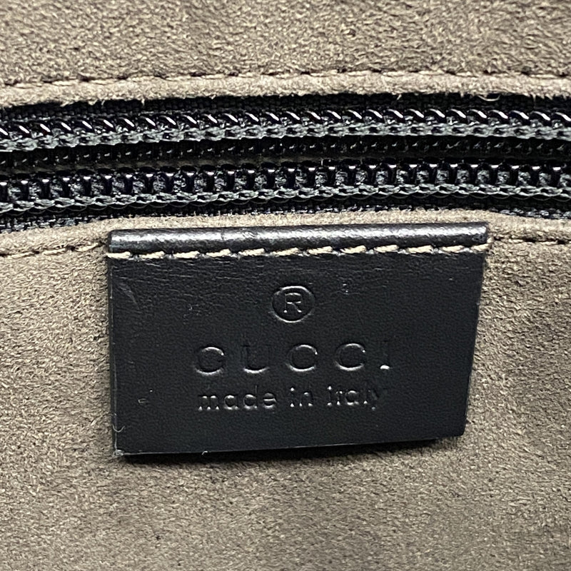 【6hf5923-k】グッチ ショルダーバッグ グッチシマ 406410 レザー ブラック シルバー金具【中古】メンズ