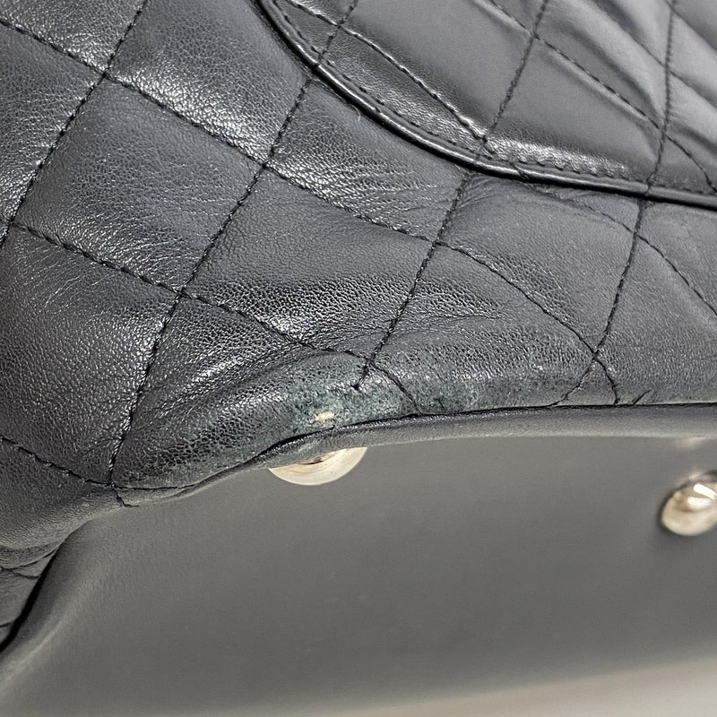 【6hf5926-k】シャネル トートバッグ カンボン ラムスキン ブラック ゴールド金具【中古】レディース