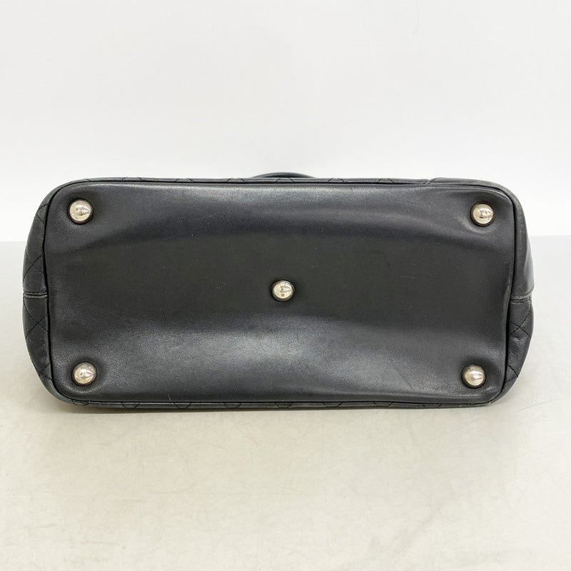 【6hf5926-k】シャネル トートバッグ カンボン ラムスキン ブラック ゴールド金具【中古】レディース