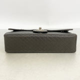 【6hf5928-k】シャネル ショルダーバッグ Wチェーン マイクロキルティング ラムスキン ブラック シルバー金具【中古】レディース