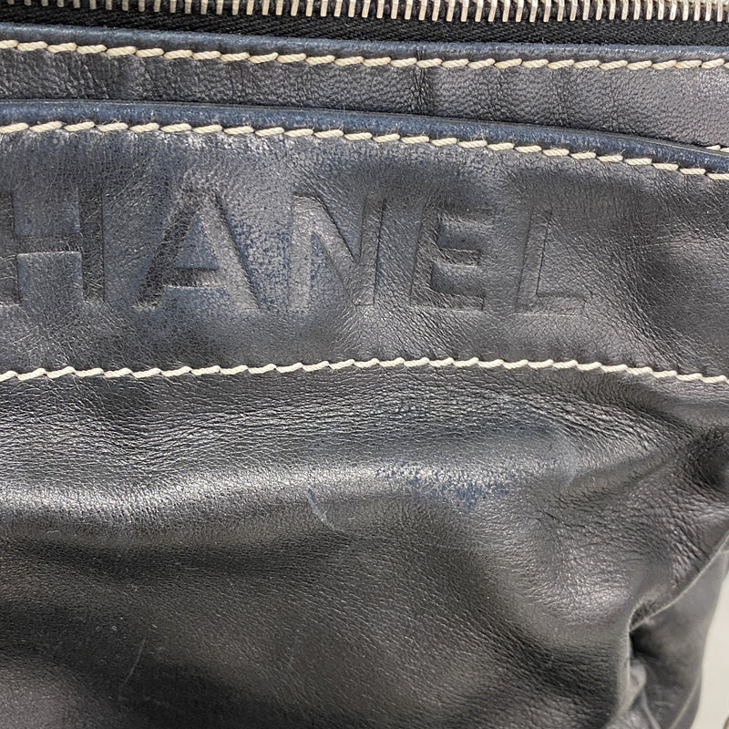 【6hf5929-k】シャネル ショルダーバッグ チェーンショルダー ラムスキン ブラック シルバー金具【中古】レディース
