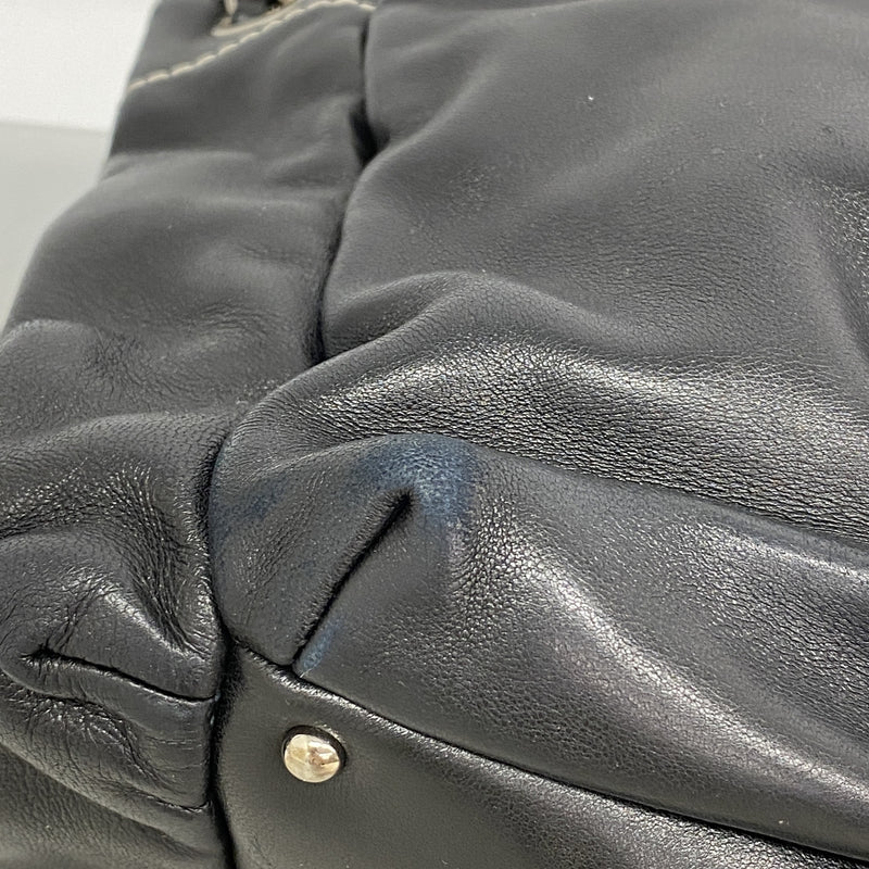 【6hf5929-k】シャネル ショルダーバッグ チェーンショルダー ラムスキン ブラック シルバー金具【中古】レディース