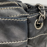 【6hf5929-k】シャネル ショルダーバッグ チェーンショルダー ラムスキン ブラック シルバー金具【中古】レディース
