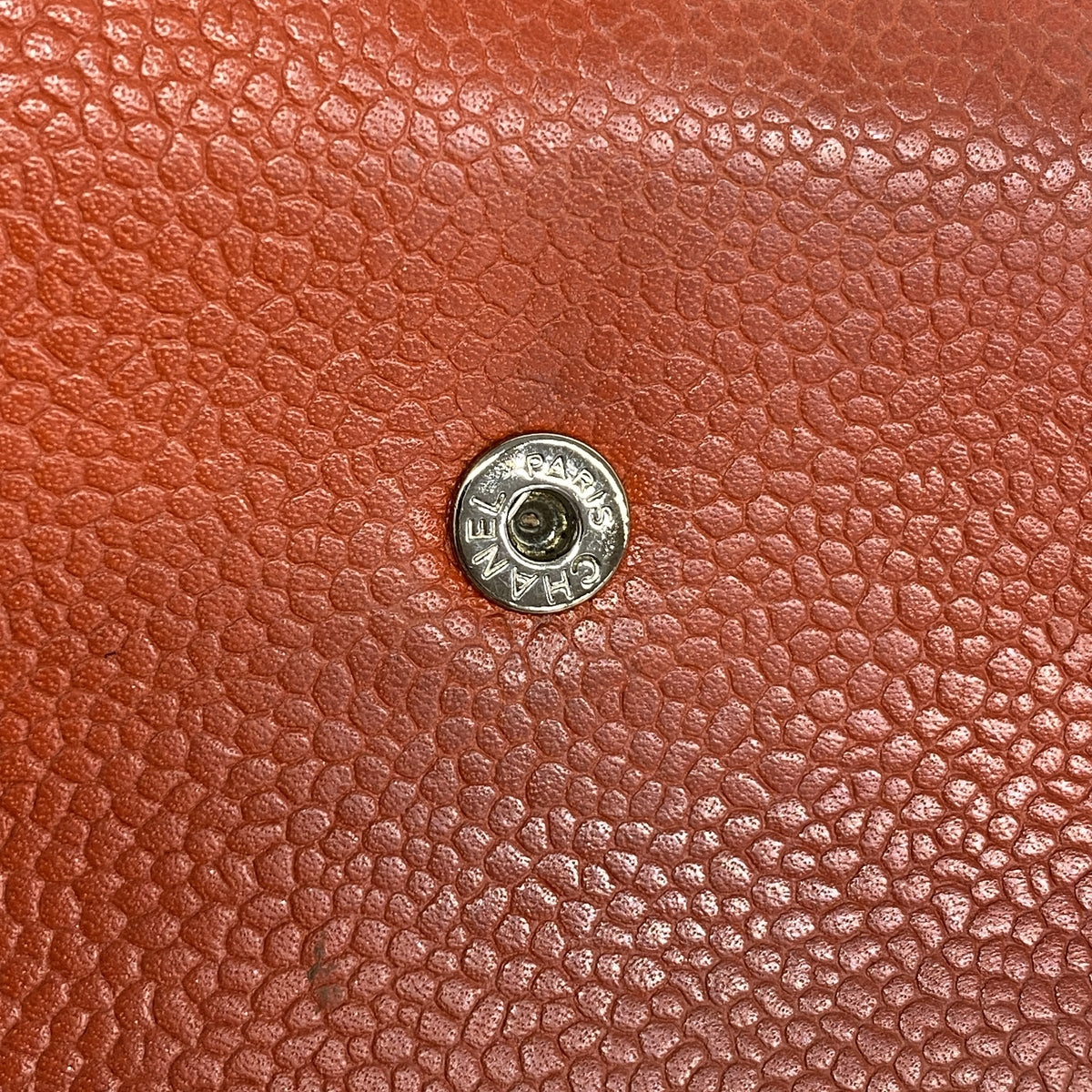 【6hf5930-k】シャネル 長財布 キャビアスキン レッド シルバー金具【中古】レディース