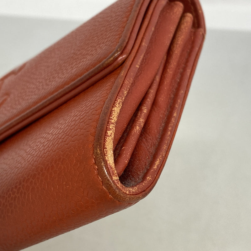 【6hf5930-k】シャネル 長財布 キャビアスキン レッド シルバー金具【中古】レディース
