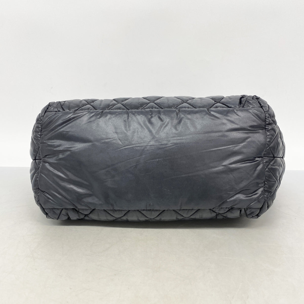 【6hf5936-h】シャネル トートバッグ コココクーン ナイロン ブラック シルバー金具【中古】レディース