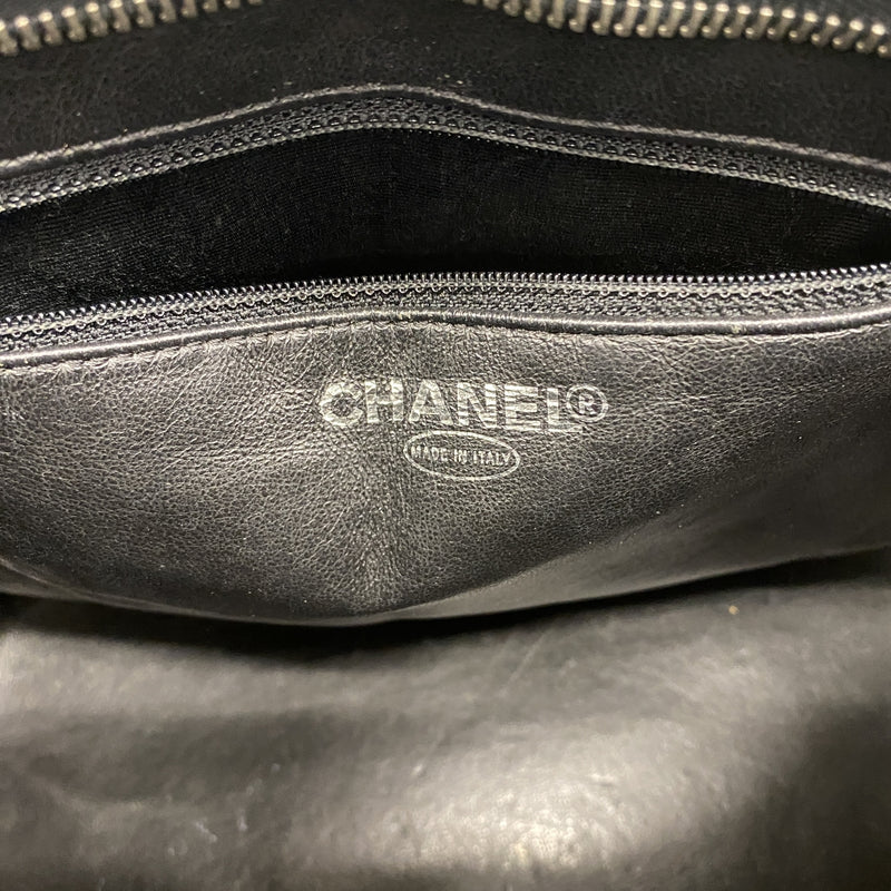 【6hf5937】シャネル トートバッグ 復刻トート キャビアスキン ブラック シルバー金具【中古】レディース