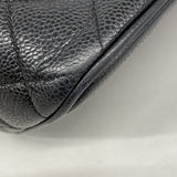 【6hf5937】シャネル トートバッグ 復刻トート キャビアスキン ブラック シルバー金具【中古】レディース