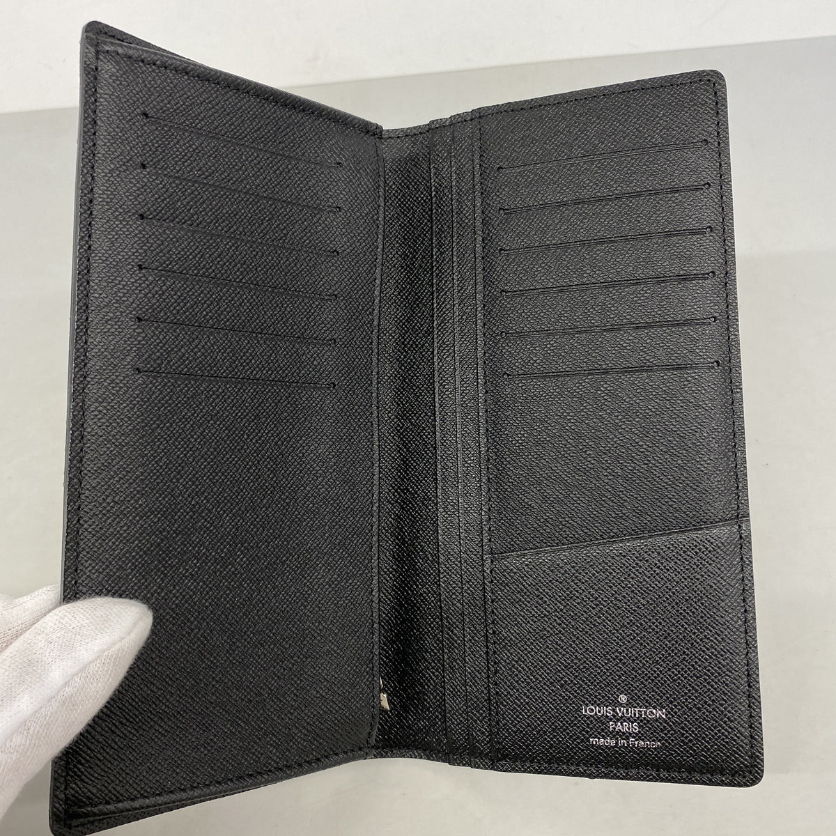 【6hf5943】ルイヴィトン 長財布 ダミエ・グラフィット ポルトフォイユブラザ N62665 ブラック グレー【中古】メンズ