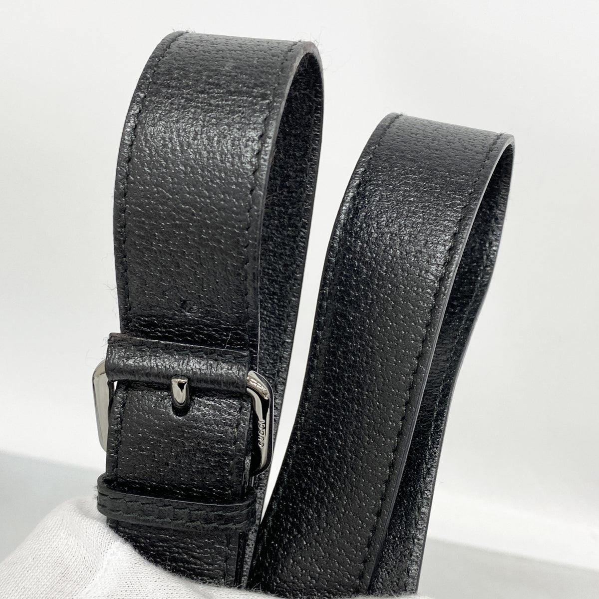 【6hf5959-k】グッチ ショルダーバッグ GGキャンバス 120841 キャンバス ブラック シルバー金具【中古】レディース