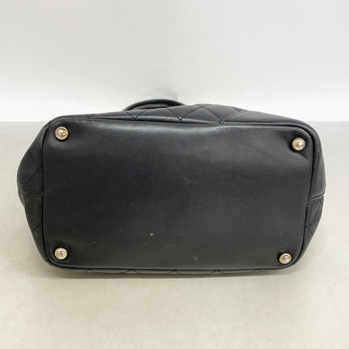 【6hf5960-k】シャネル トートバッグ カンボン ラムスキン ブラック シルバー金具【中古】レディース