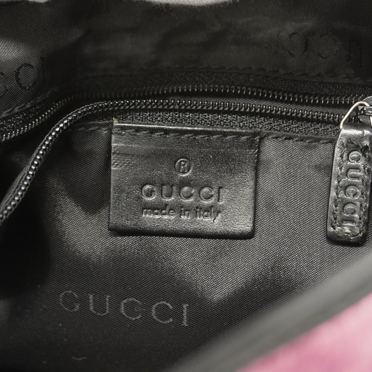 【6hf5967】グッチ ハンドバッグ ジャッキー 001 3735 ベロア ピンク ブラック シルバー金具【中古】レディース