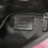 【6hf5967】グッチ ハンドバッグ ジャッキー 001 3735 ベロア ピンク ブラック シルバー金具【中古】レディース
