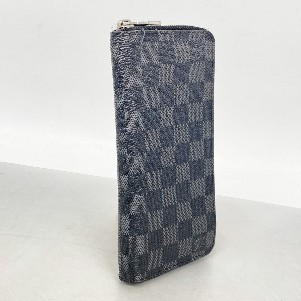 【6hf5985】ルイヴィトン 長財布 ダミエ・グラフィット ジッピーウォレットヴェルティカル N63095 ブラック グレー【中古】メンズ
