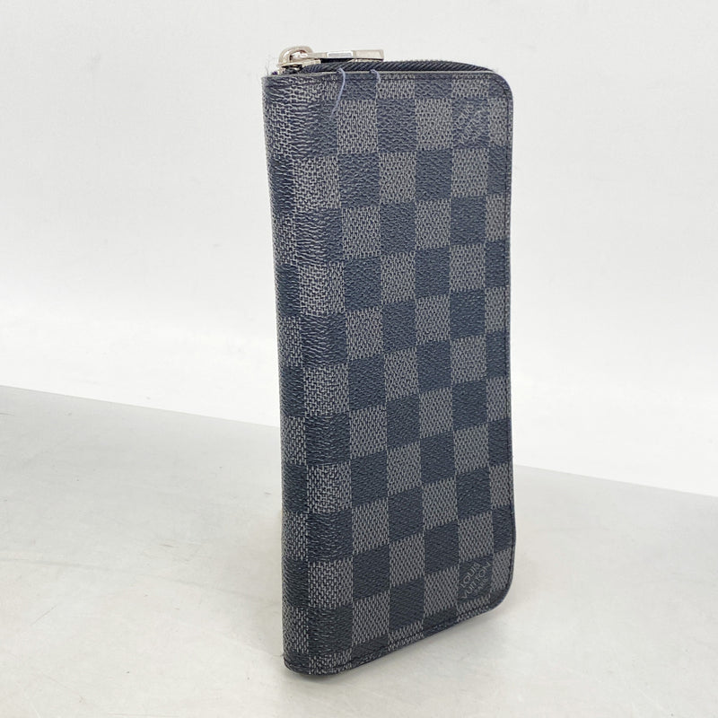 【6hf5985】ルイヴィトン 長財布 ダミエ・グラフィット ジッピーウォレットヴェルティカル N63095 ブラック グレー【中古】メンズ