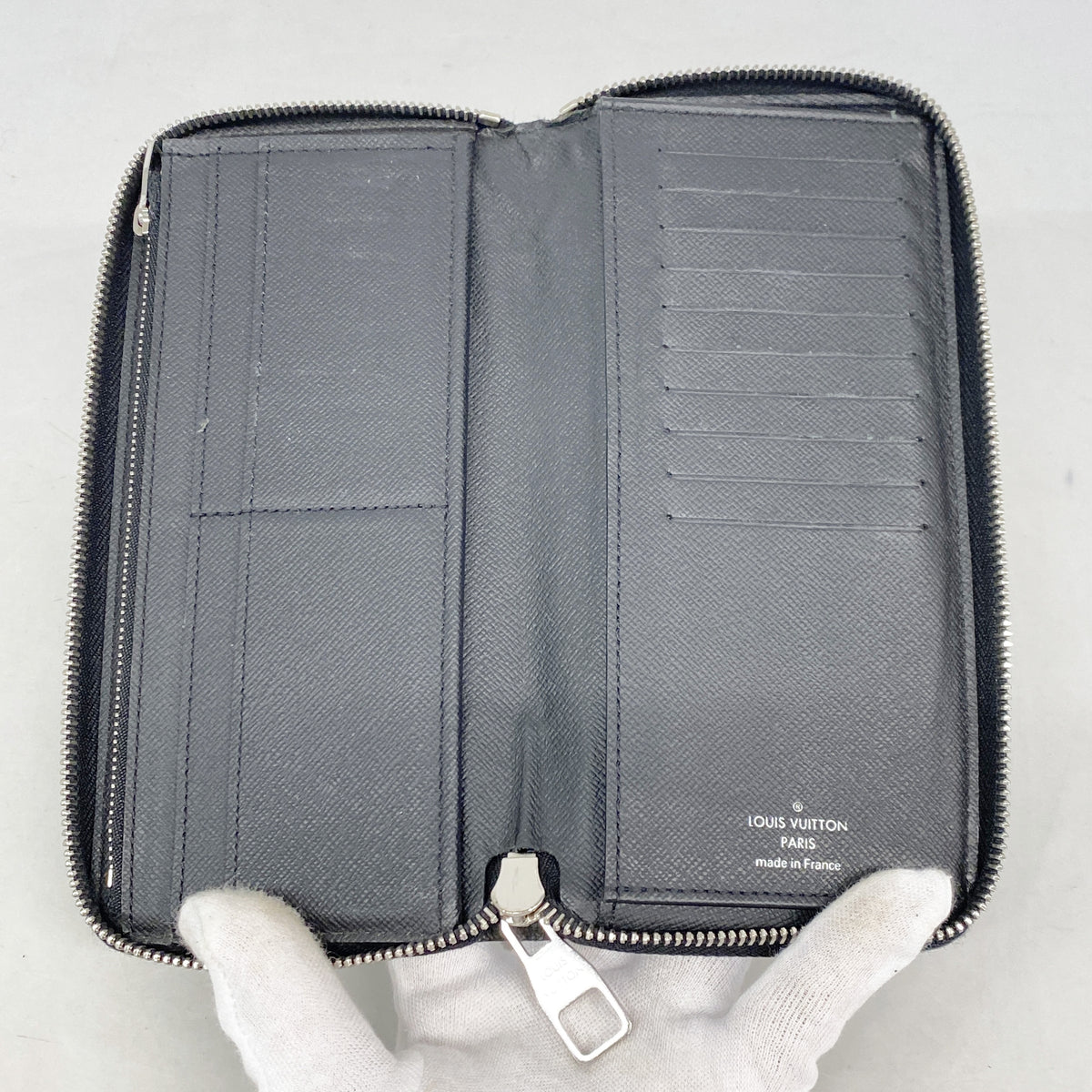 【6hf5985】ルイヴィトン 長財布 ダミエ・グラフィット ジッピーウォレットヴェルティカル N63095 ブラック グレー【中古】メンズ