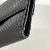 【6hf6004】ルイヴィトン 三つ折り財布 エピ ポルトフォイユエリーズ M63632 ノワール【中古】レディース