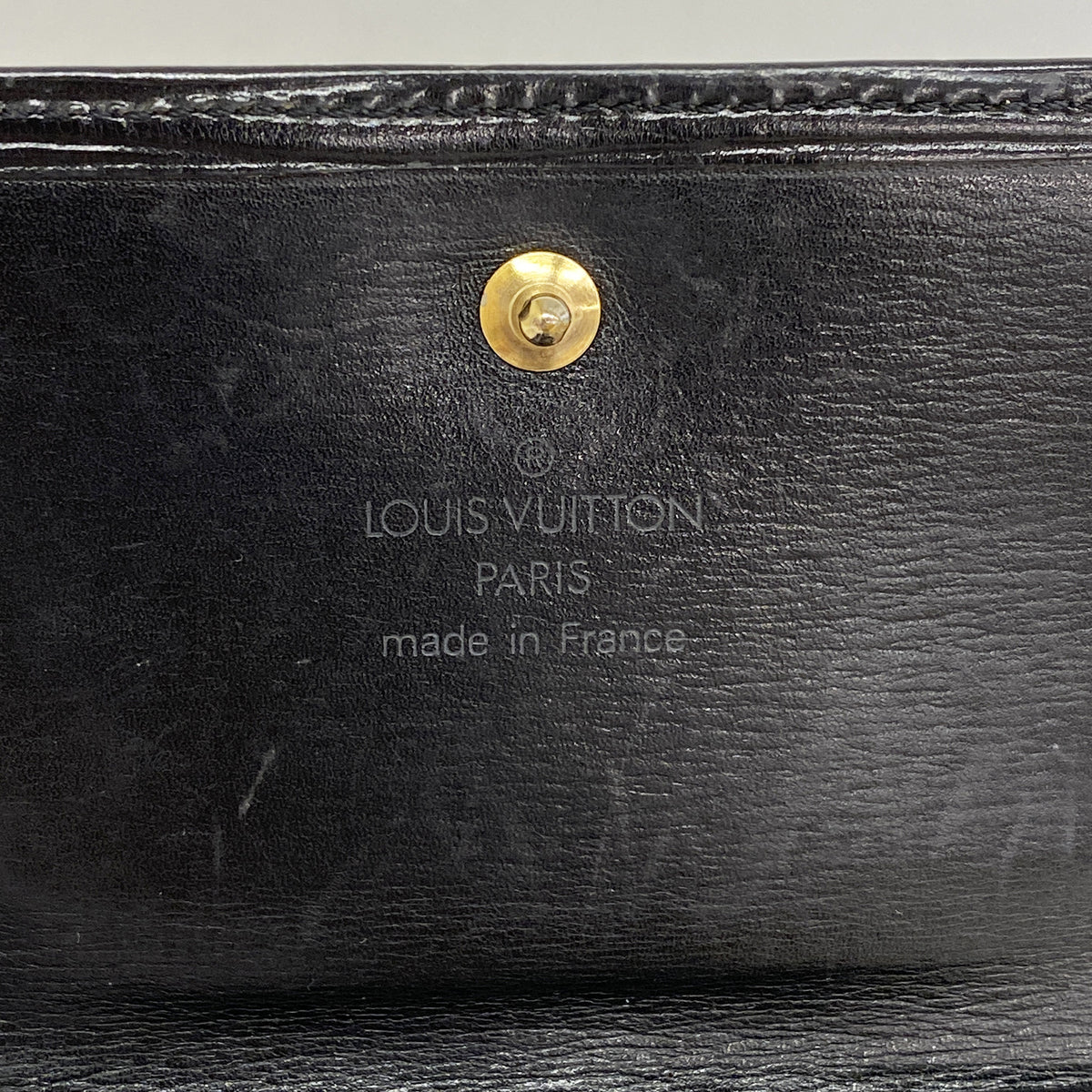 【6hf6004】ルイヴィトン 三つ折り財布 エピ ポルトフォイユエリーズ M63632 ノワール【中古】レディース