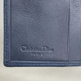 【6hf6005】クリスチャンディオール 財布 トロッター キャンバス ネイビー シルバー金具【中古】レディース