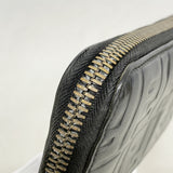 【6hf6006】フェンディ 長財布 ズッカ レザー ブラック シルバー金具【中古】メンズ