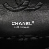 【6hf6010】シャネル ショルダーバッグ マトラッセ Wフラップ Wチェーン キャビアスキン ブラック シルバー金具【中古】レディース
