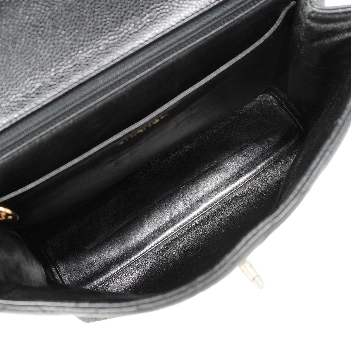 【6hf6011】シャネル ハンドバッグ マトラッセ キャビアスキン ブラック ゴールド金具【中古】レディース