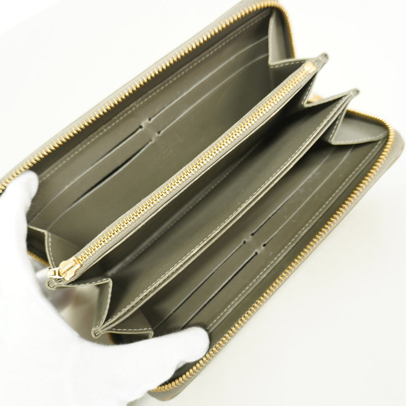 【6hf6016-k】ルイヴィトン 長財布 ヴェルニ ジッピーウォレット M93723 ヴェールブロンズ【中古】レディース