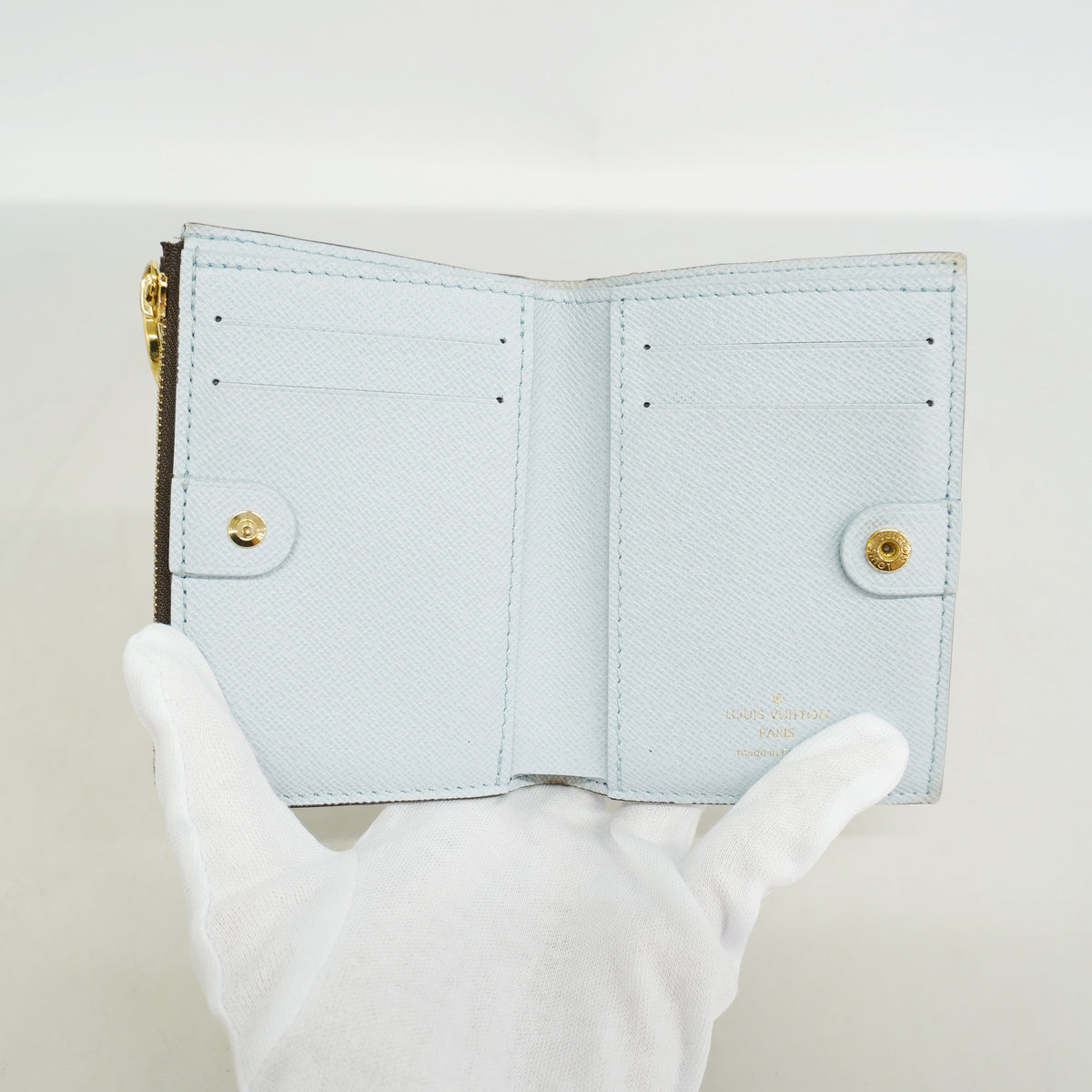 【6hf6026】ルイヴィトン 財布 モノグラム ポルトフォイユリサ M83605 ブルーオランプ【中古】レディース