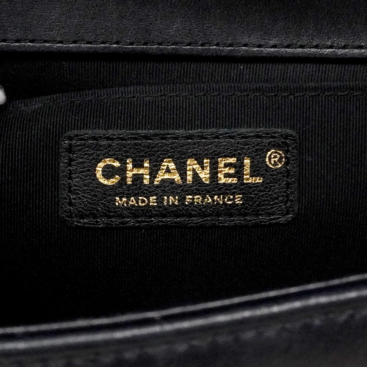 【6hf6032】シャネル ショルダーバッグ ボーイシャネル チェーンショルダー ラムスキン ブラック ゴールド金具【中古】レディース