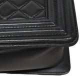 【6hf6032】シャネル ショルダーバッグ ボーイシャネル チェーンショルダー ラムスキン ブラック ゴールド金具【中古】レディース