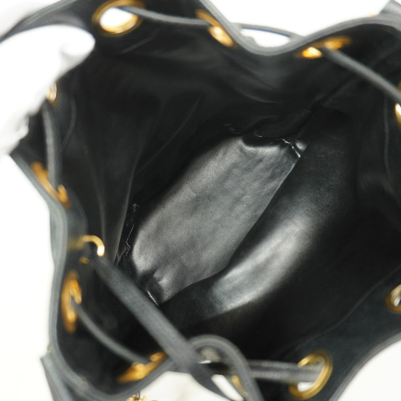 【6hf6046-k】シャネル ショルダーバッグ トリプルココ キャビアスキン ブラック ゴールド金具【中古】レディース