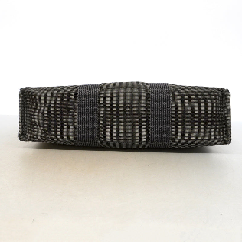 【6hf6051】エルメス トートバッグ エールラインMM ナイロン グレー シルバー金具【中古】メンズ レディース ユニセックス