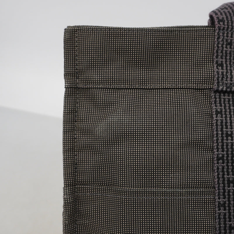 【6hf6051】エルメス トートバッグ エールラインMM ナイロン グレー シルバー金具【中古】メンズ レディース ユニセックス