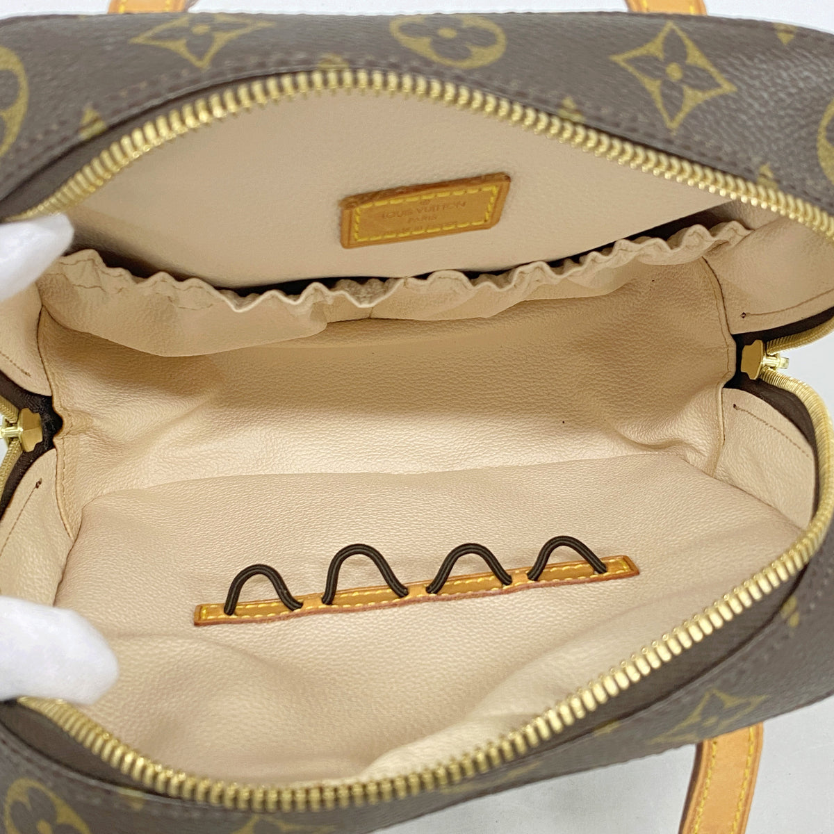 【6hf6072】ルイヴィトン ハンドバッグ モノグラム スポンティーニ M47500 ブラウン 2wayバッグ【中古】レディース