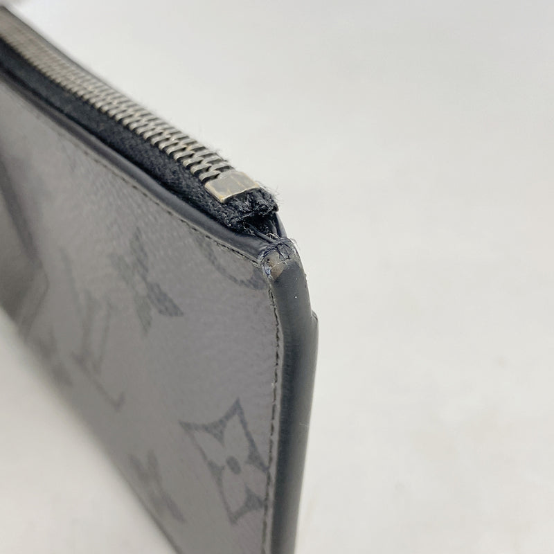 【6hf6074】ルイヴィトン コインケース モノグラム・エクリプス リバース コインカードホルダー M69533 グレー ブラック【中古】メンズ