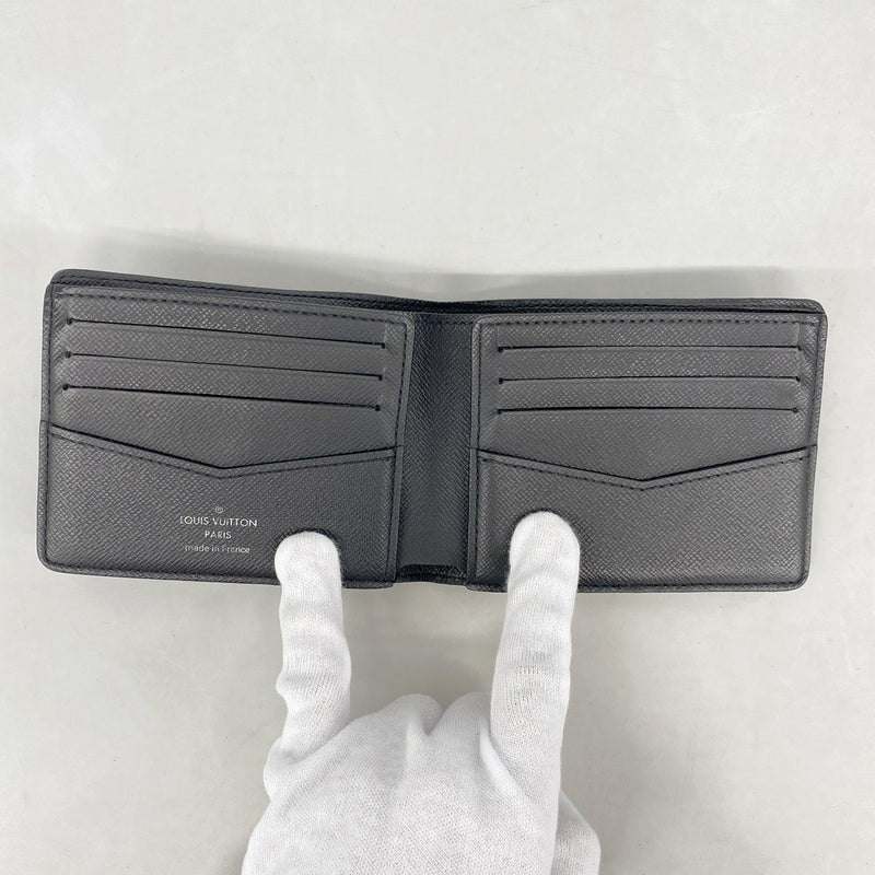 【6hf6075】ルイヴィトン 札入れ モノグラム・エクリプス ポルトフォイユスレンダー M62294 ブラック【中古】メンズ
