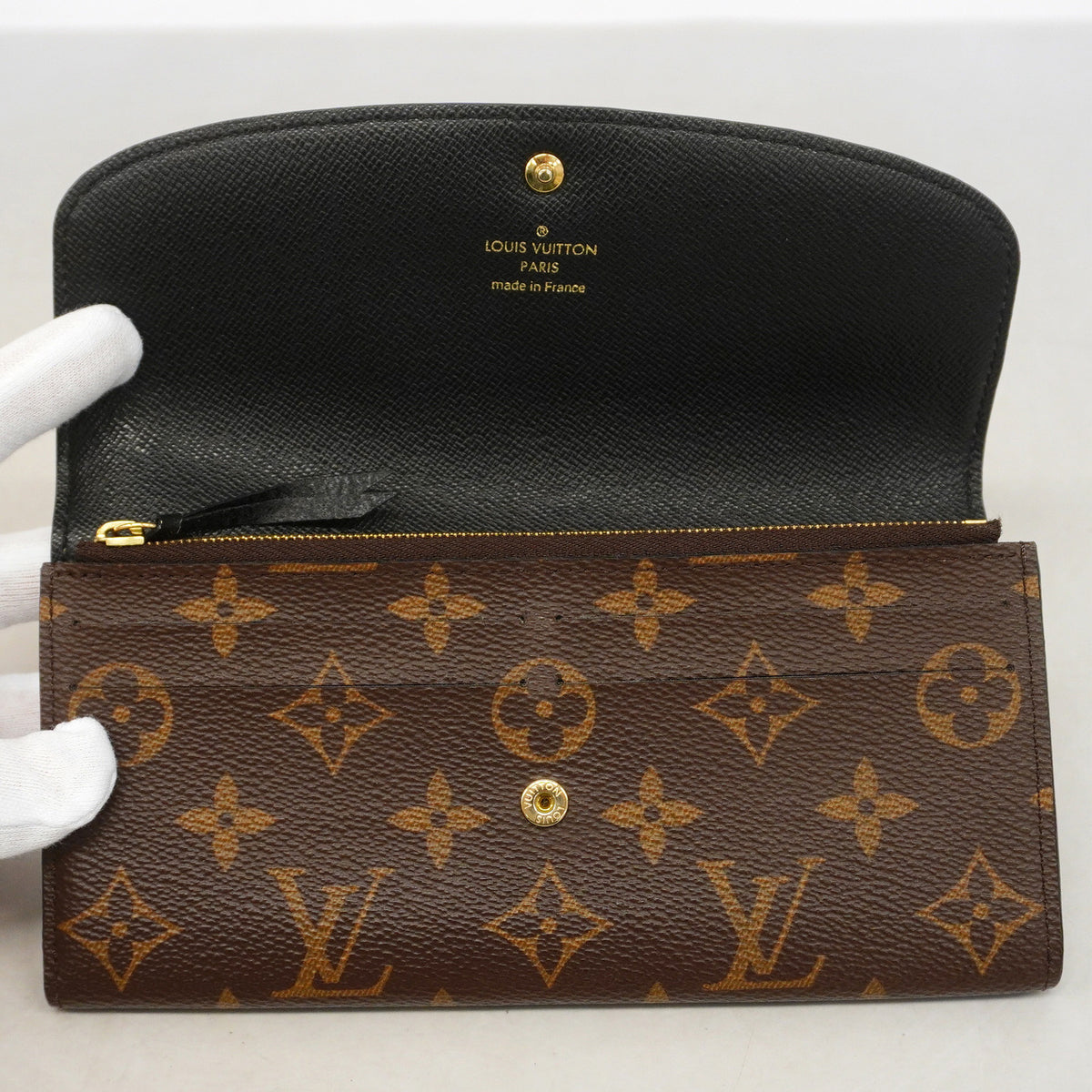 【6hf6086】ルイヴィトン 長財布 モノグラム・リバース ポルトフォイユ エミリー M82157 ブラウン【中古】レディース