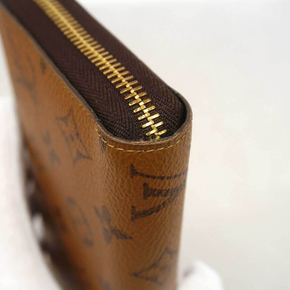 【6hf6087】ルイヴィトン 長財布 モノグラム・リバース ジッピーウォレット M82444 ブラウン【中古】メンズ レディース ユニセックス