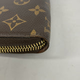 【6hf6097】ルイヴィトン 長財布 モノグラム ジッピーウォレット M42616 ブラウン【中古】レディース