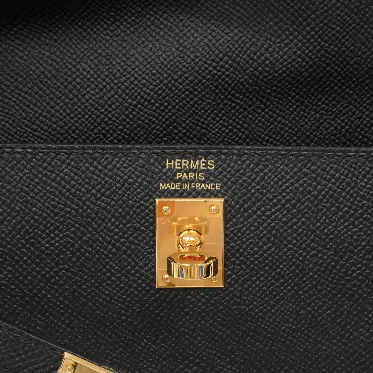 【6hf6099-g】エルメス ハンドバッグ ケリー25 ヴォーエプソン ブラック ゴールド金具 K刻印 2wayバッグ【中古】レディース