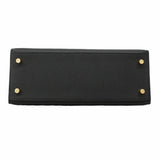 【6hf6099-g】エルメス ハンドバッグ ケリー25 ヴォーエプソン ブラック ゴールド金具 K刻印 2wayバッグ【中古】レディース