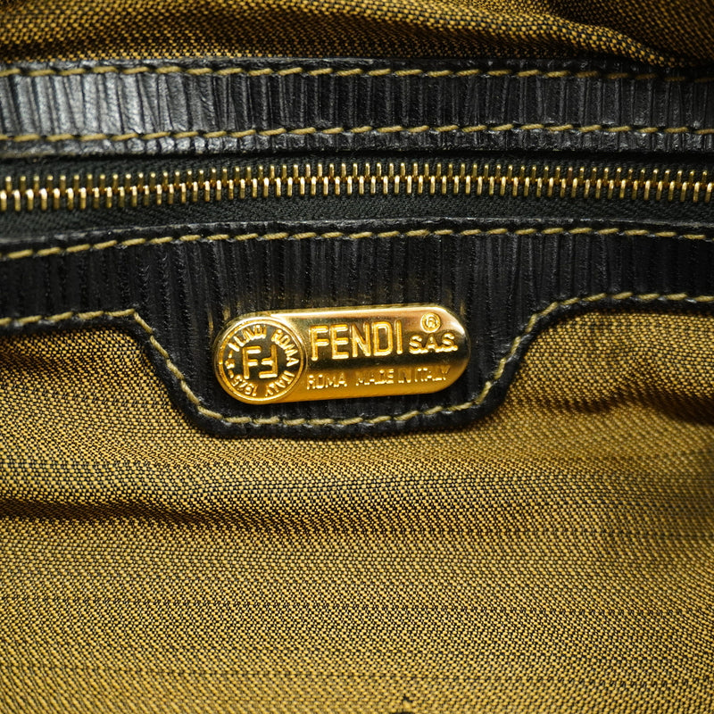【6hf6104】フェンディ ハンドバッグ ズッカ キャンバス ブラウン ゴールド金具 2wayバッグ【中古】レディース