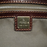 【6hf6105】フェンディ ハンドバッグ ズッカ キャンバス ブラウン シルバー金具【中古】レディース