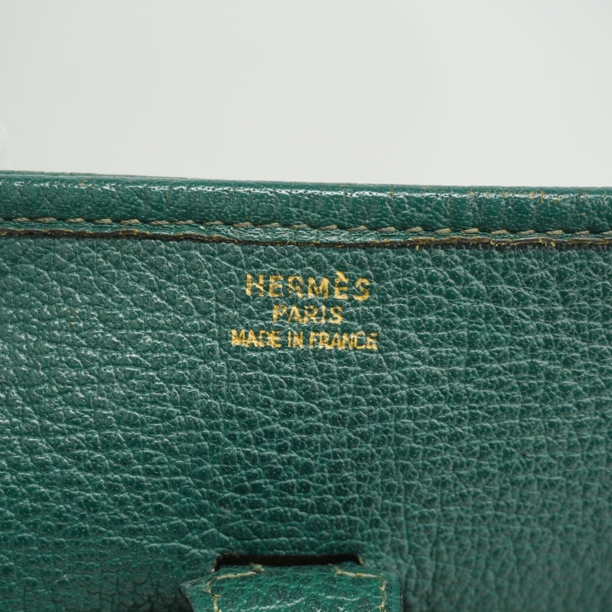 【6hf6115】エルメス ショルダーバッグ エヴリン1GM アルデンヌ グリーン ゴールド金具 □C刻印【中古】レディース
