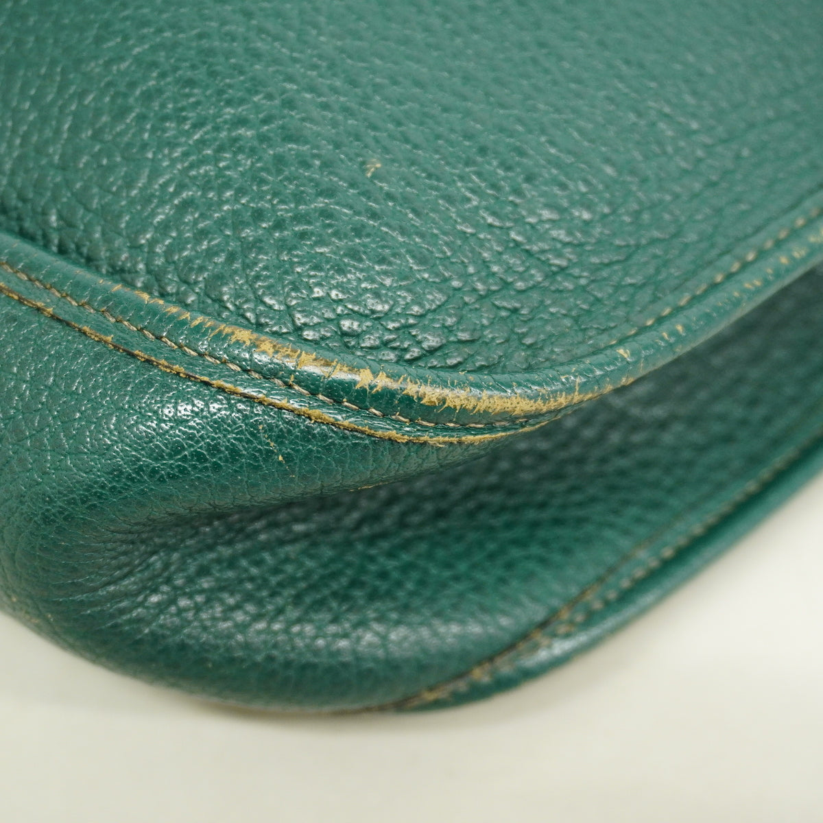 【6hf6115】エルメス ショルダーバッグ エヴリン1GM アルデンヌ グリーン ゴールド金具 □C刻印【中古】レディース