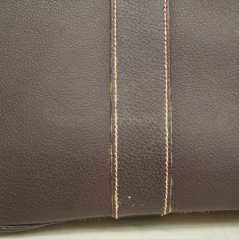 【6hf6116】エルメス トートバッグ ガーデンパーティPM トワルアッシュ ナチュラル/マロン シルバー金具 □J刻印【中古】レディース